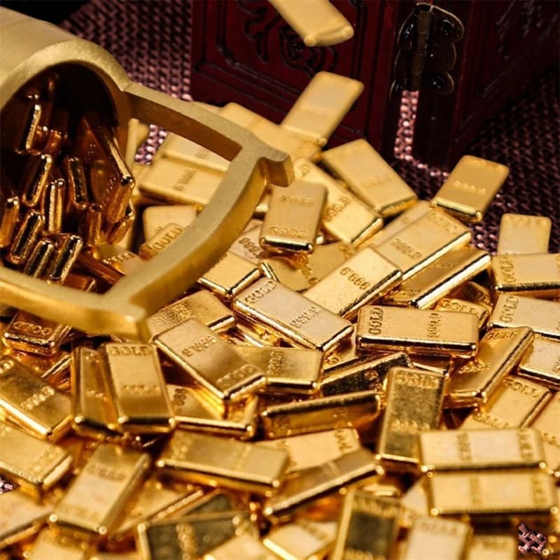 Simulated Mini Gold Bar, Zinc Alloy, Home and Desktop