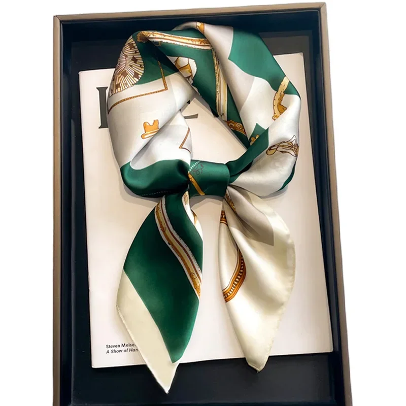 Neckerchief Female Luxury Square Scarf for Women Silk