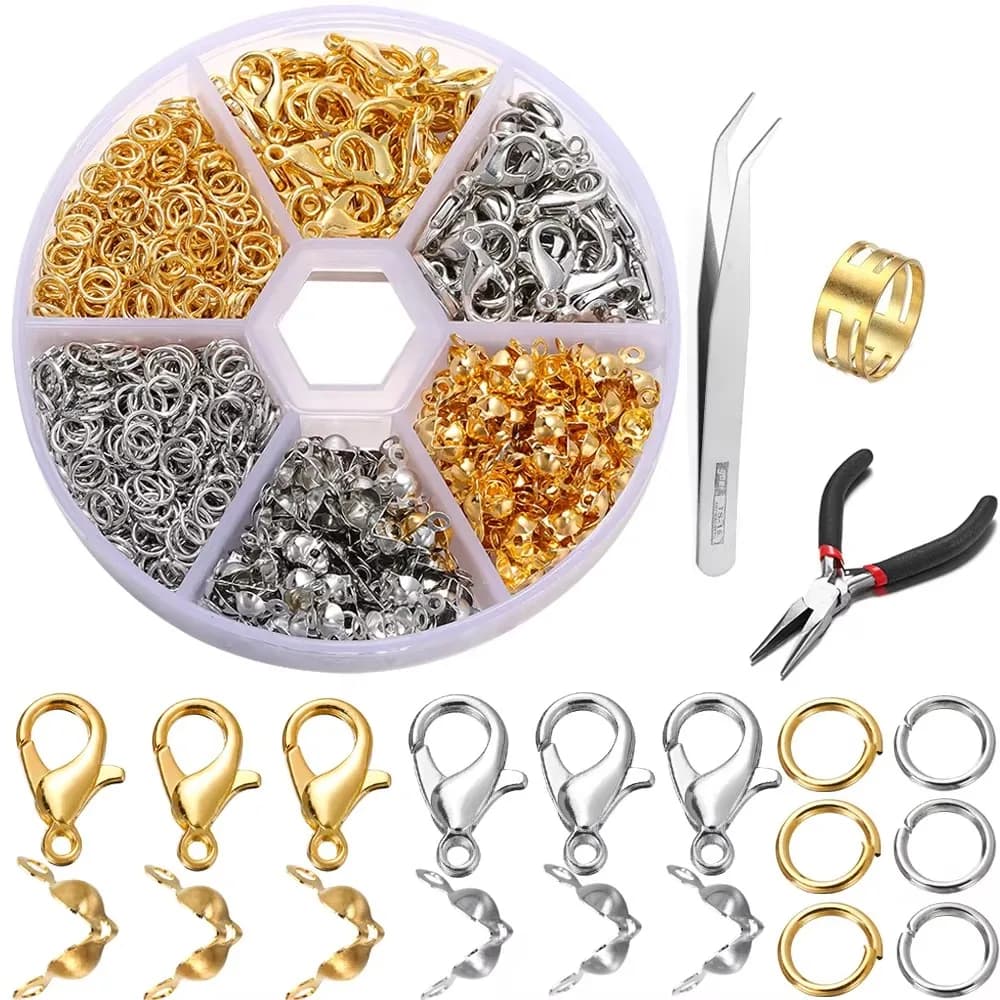210-400pcs/Box Jewelry Making Kits Lobster Clasp Open Jump