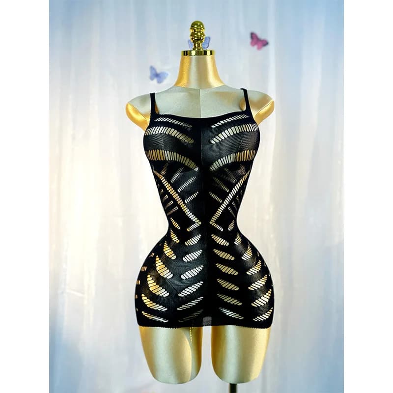 Sexy Cover Up Hollow Out Fishnet Dress without Bikini