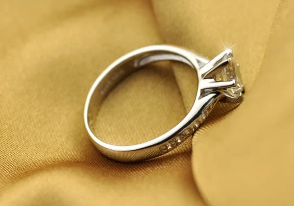 925 Sterling Silver Classic Ring Six claw jewelry simple 70ct diamond...