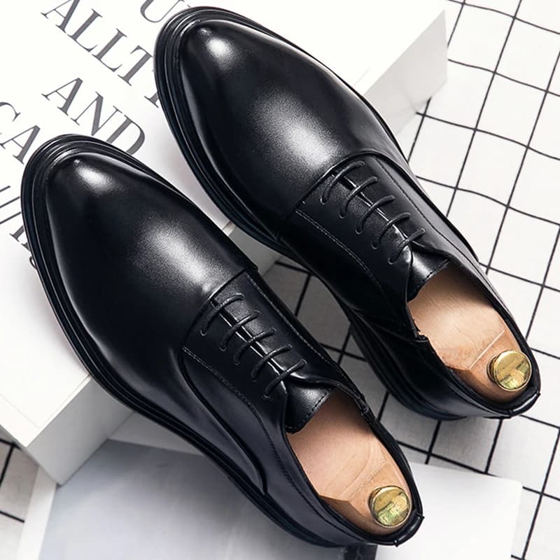 Classic Oxfords Leather Shoes Men Retro Men's Dress 