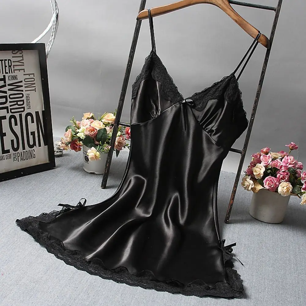 Sexy Lace Patchwork Camisola Lingerie Nighty Wedding Dress