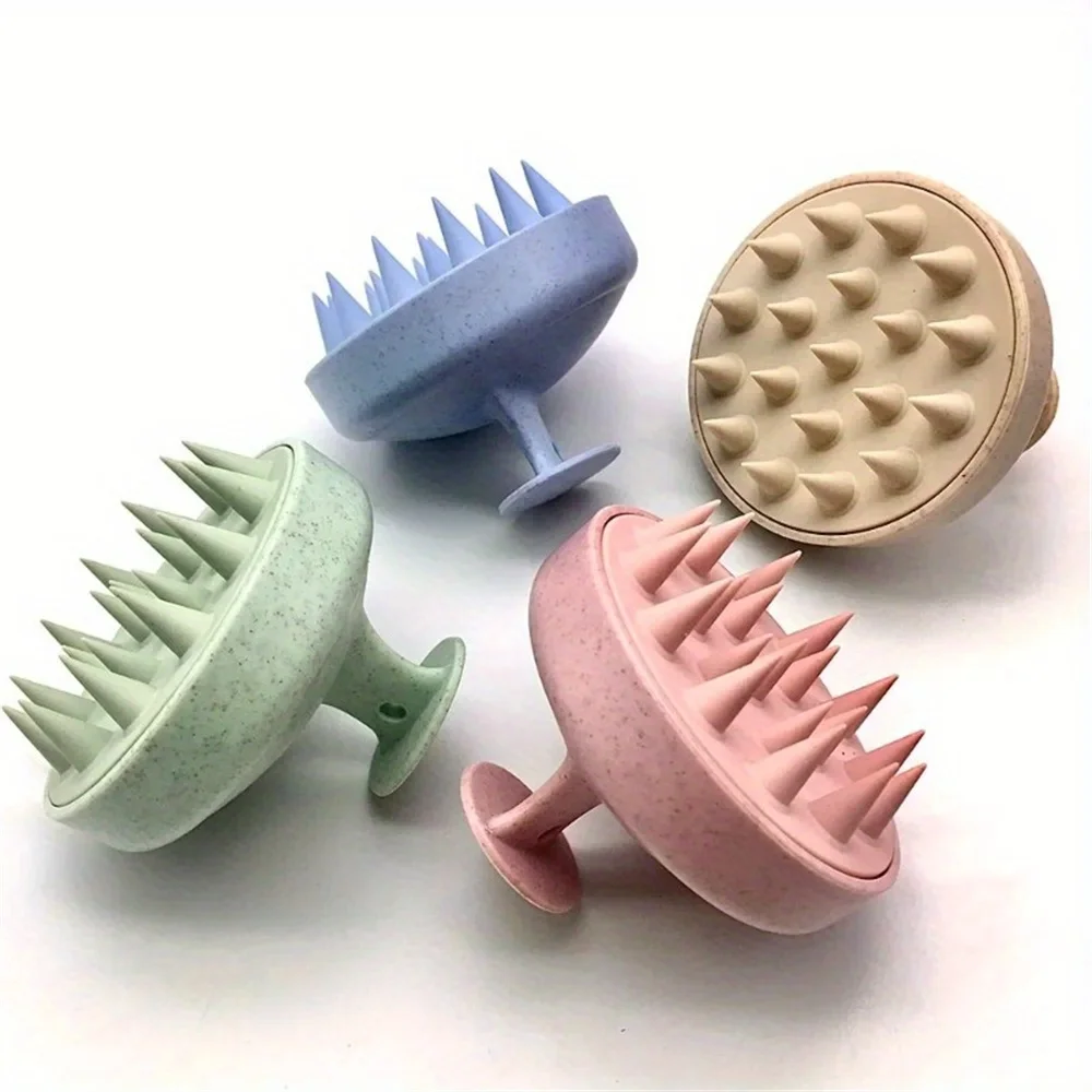 1pc Silicone Shampoo Brush Body Massage Brush Bath Shower