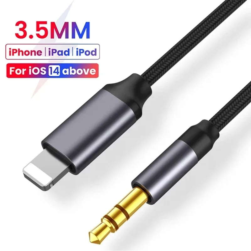 3.5mm Jack Aux Cable Car Speaker Headphone Adapter for