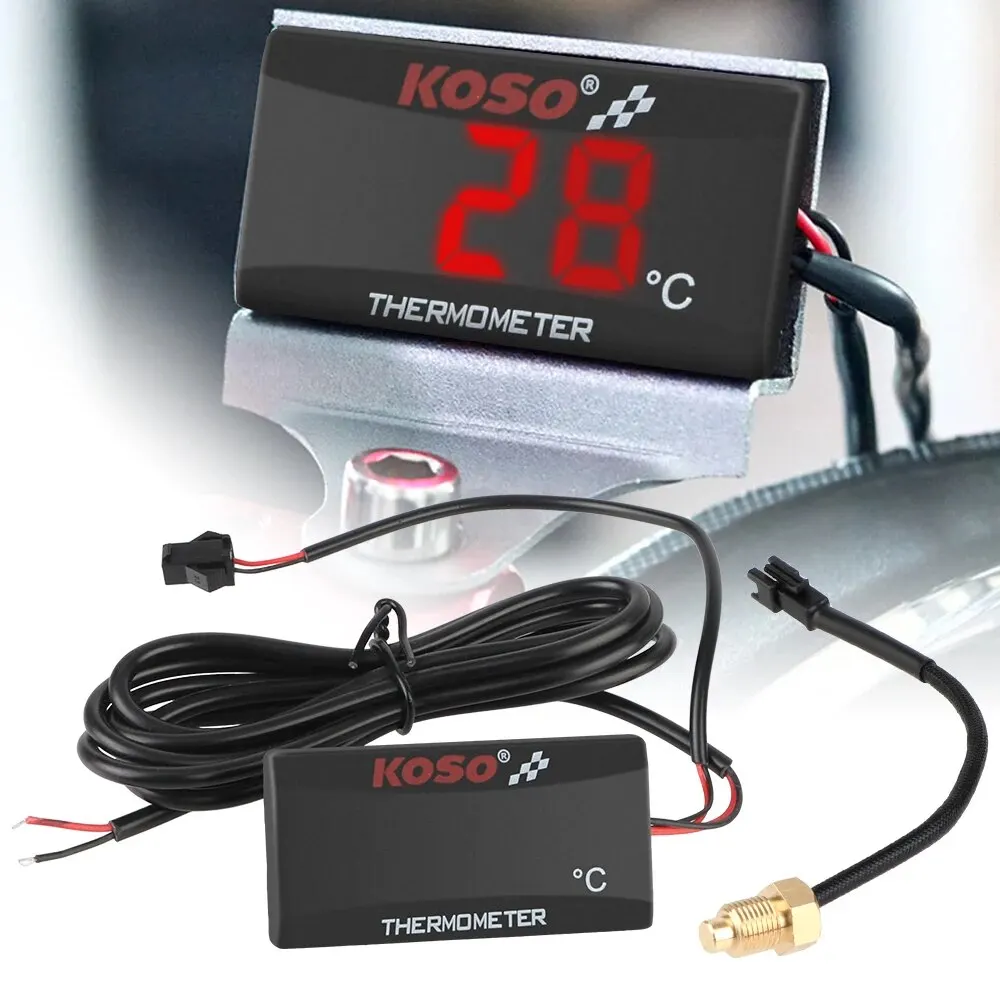 12V 0~120°C Monitor Motorcycle Thermometer Water Tank