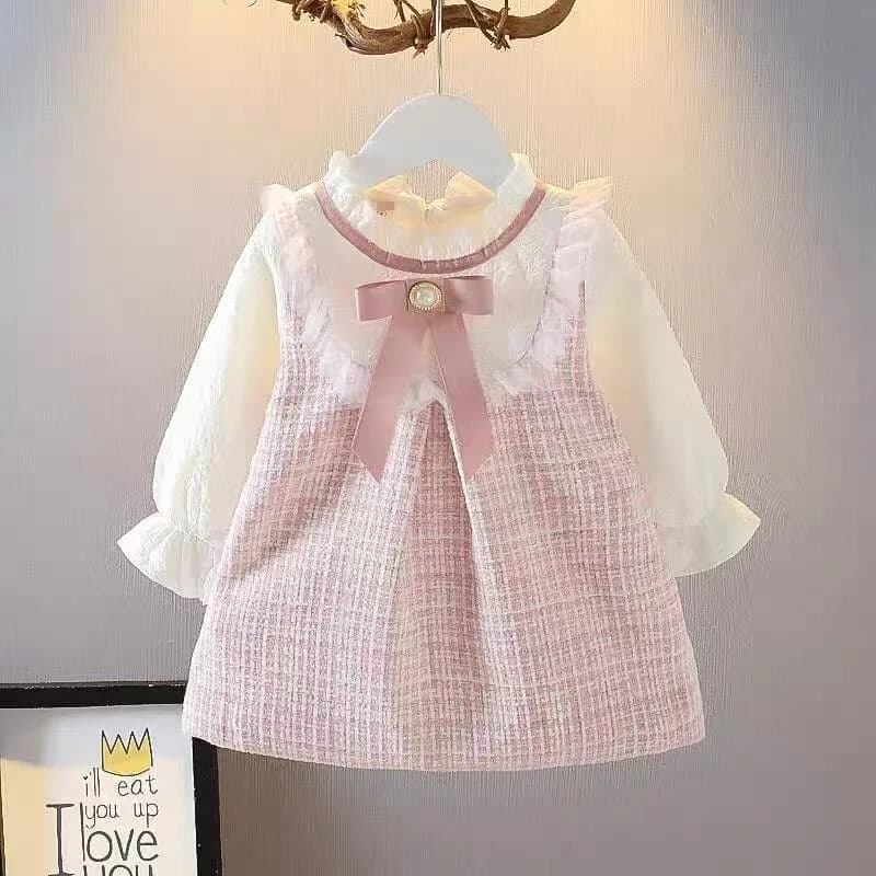 Girls Long Sleeve Skirt Cute Loose Dress Outer Wear Spring