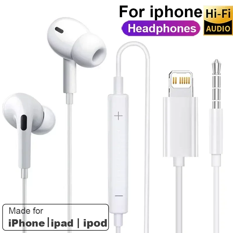 Original Earphones For Apple iPhone 14 Pro Max Lightning