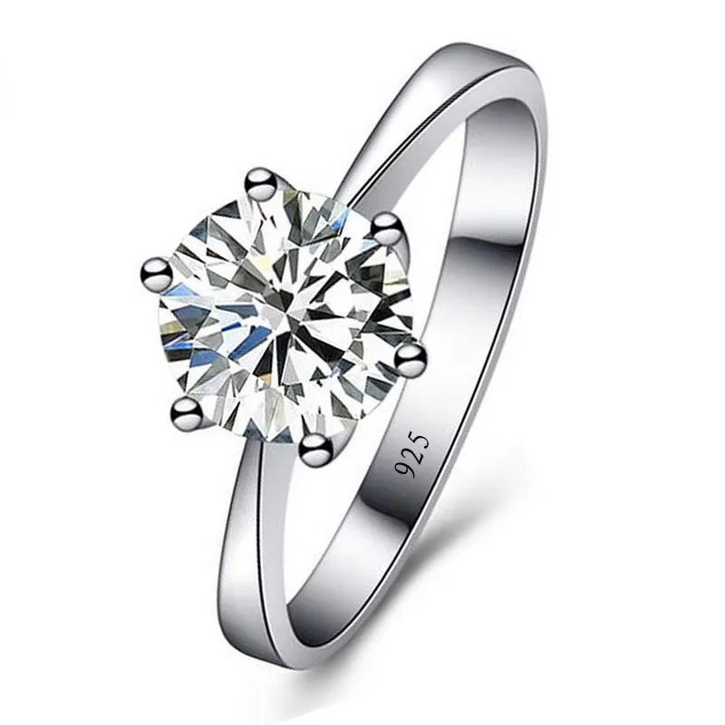 Fine Wedding Rings for Men Women Gift S925 Sterling Silver