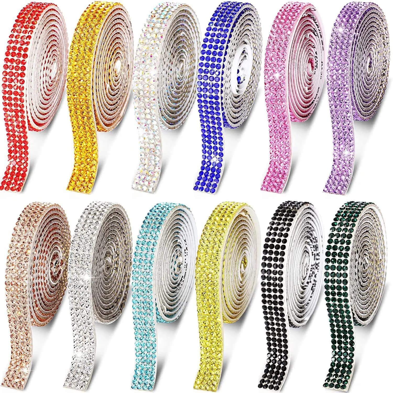 Self Adhesive Crystal Rhinestone Sticker Diamond Ribbon
