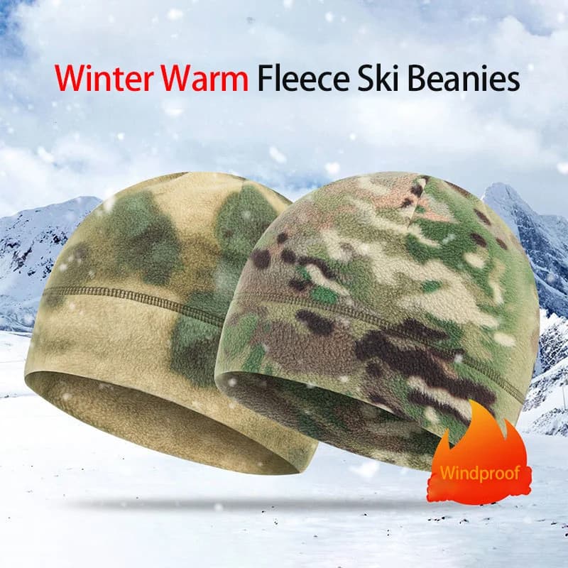 Winter Fleece Beanie Cycling Men Women Elastic Hiking Soft