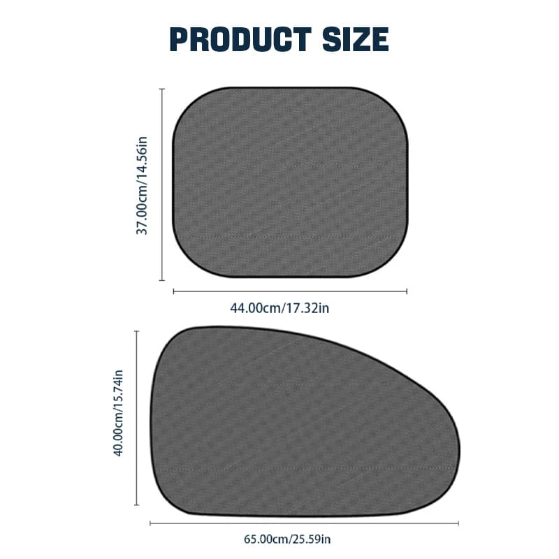 Close-up of car sun shade mesh material showing UV-reflective coating