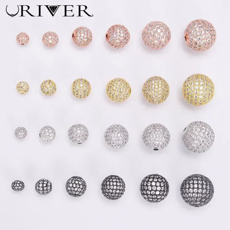 Beads for Jewelry Making Gold Silver Color Accessories
