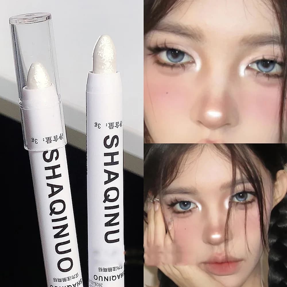 Matte Eyeshadow Stick White Eyeliner Shimmer Silver