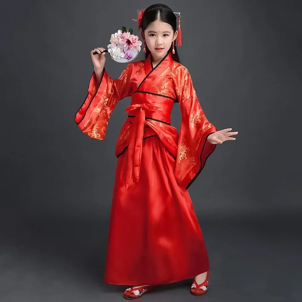 Ancient Chinese Dress Girls Children Kimono Traditional