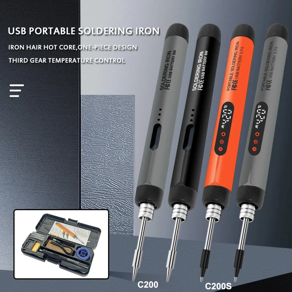 USB Wireless Digital Electric Soldering Iron Kit Cordless