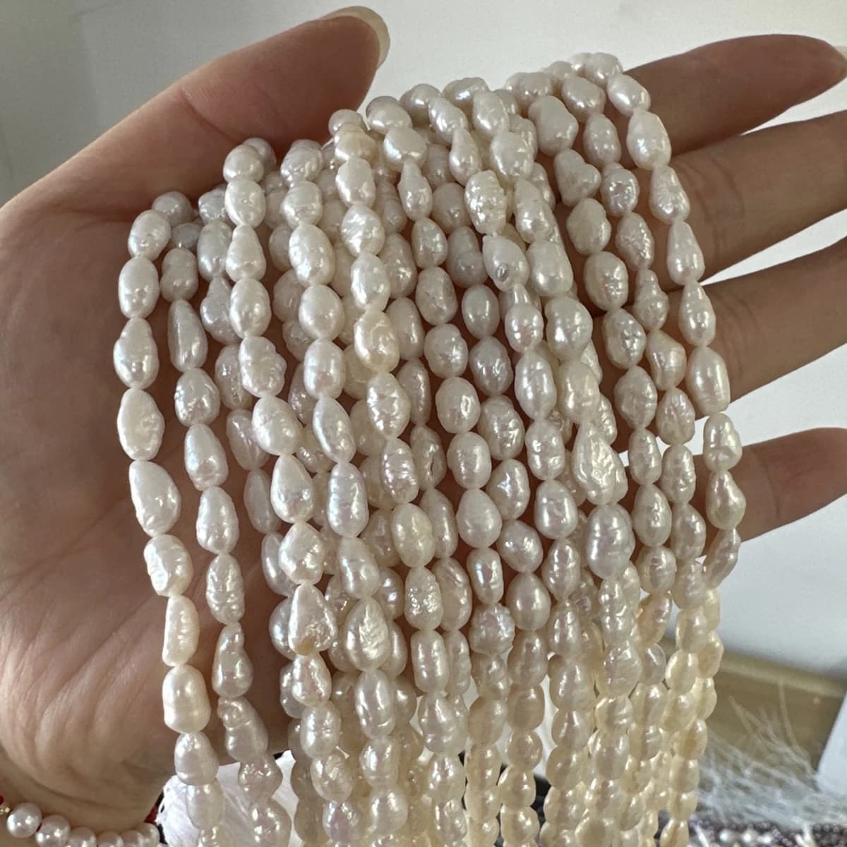 A 4.5-5.5mm Irregular Baroque Natural Freshwater Pearls