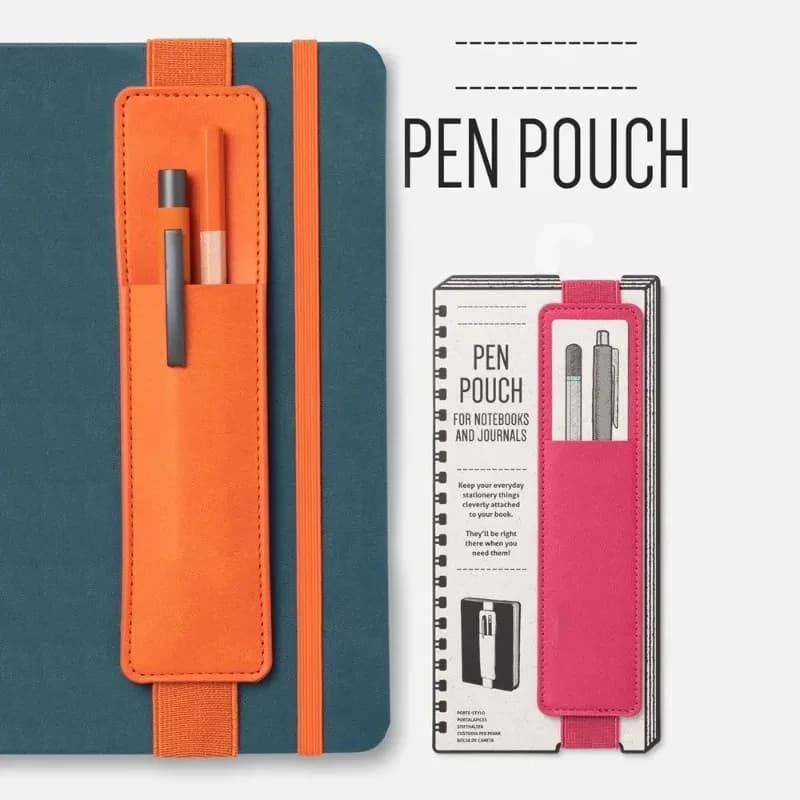 Pu Leather Pen Bag Elastic Buckle Book Notebook School
