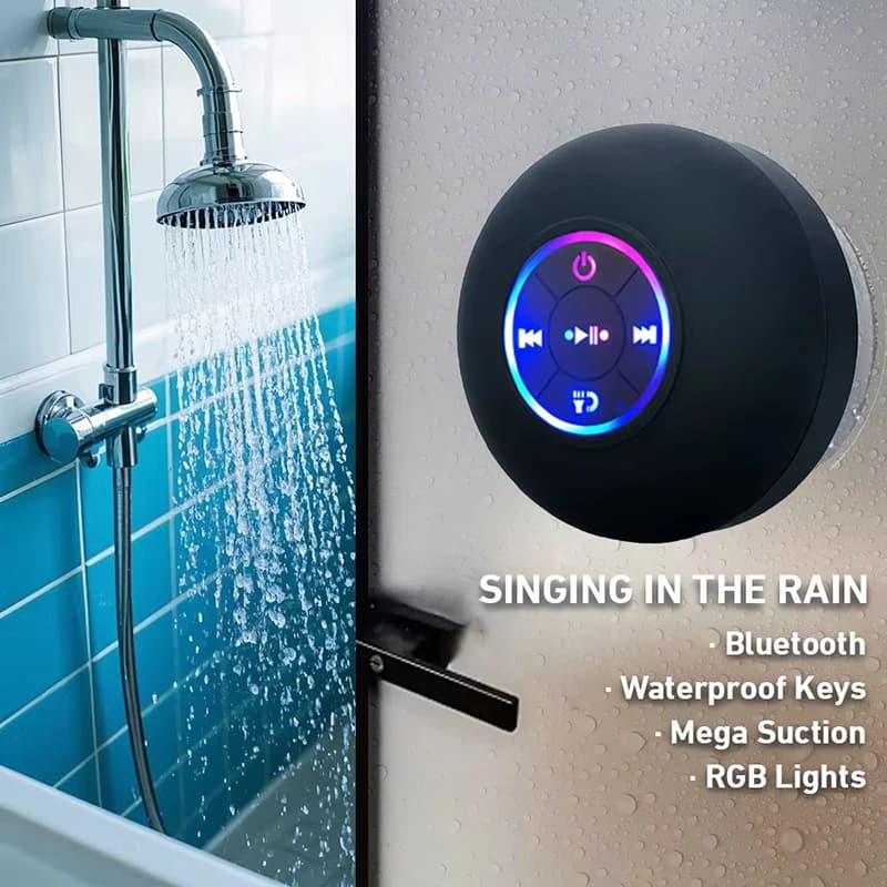 Portable Wireless Bluetooth Speaker LED Light IPX4