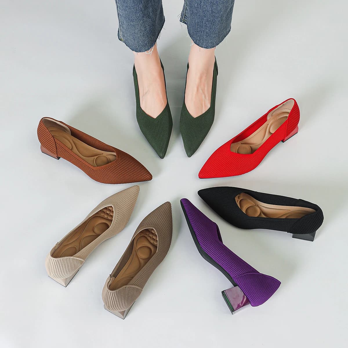 2025 New Women's High Heels Large 42/43 Fashion Pointed Anti-Slip
