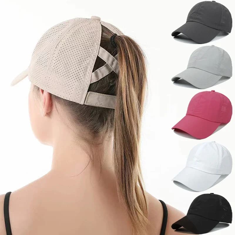 Solid Color Baseball Caps Golf Wear Women Sport Leisure