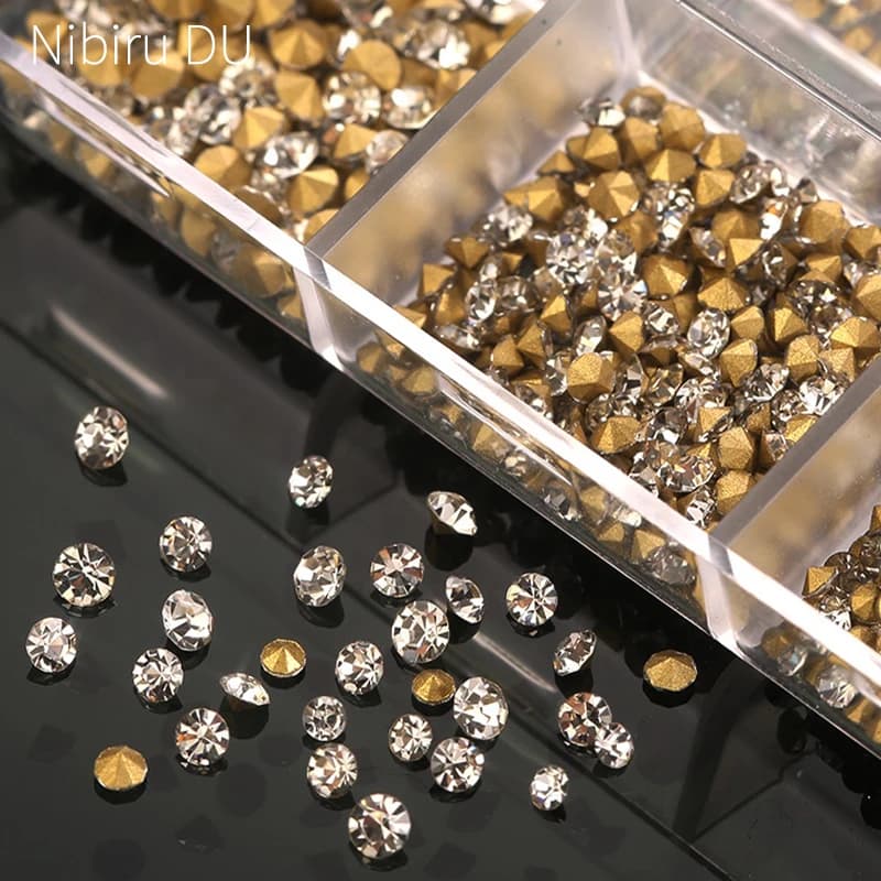 1000pcs Crystal Nail Art Rhinestone Super Bright Glass