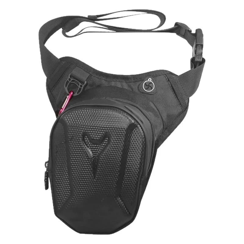 1PC Black Motorcycle Leg Bag Waterproof Rider Waist Bag