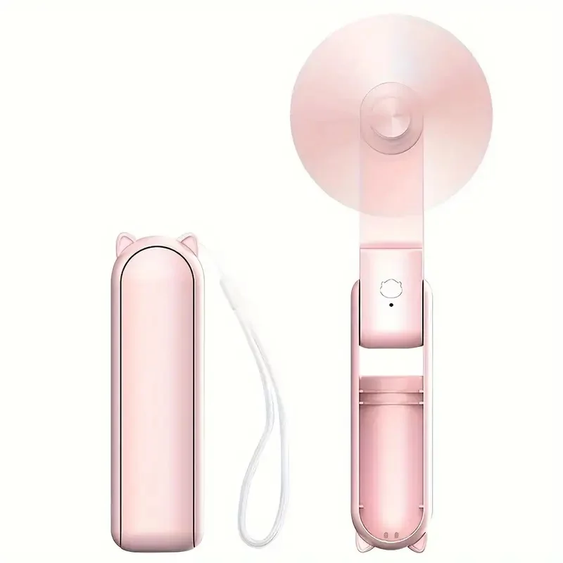 Portable Mini Fan, USB Rechargeable, 3-speed Adjustable