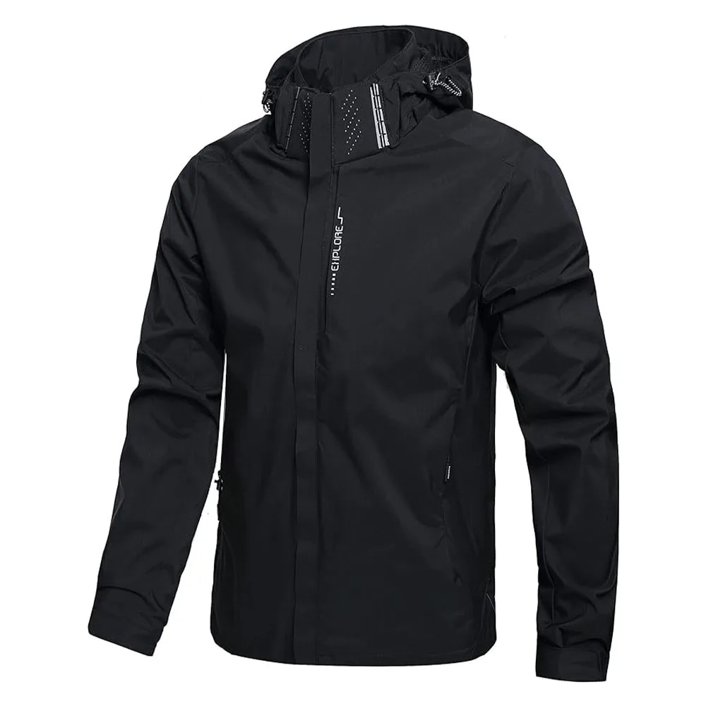 Men's Waterproof Rain Jacket Lightweight Outer Hooded