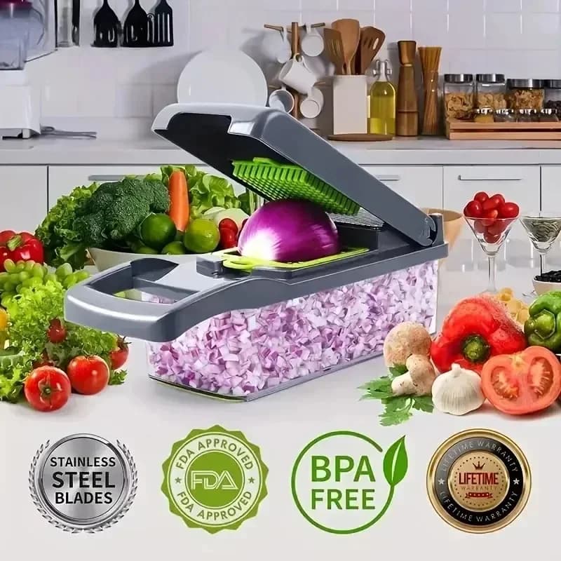 14 1 Multifunctional Vegetable Chopper Grate Food Handle