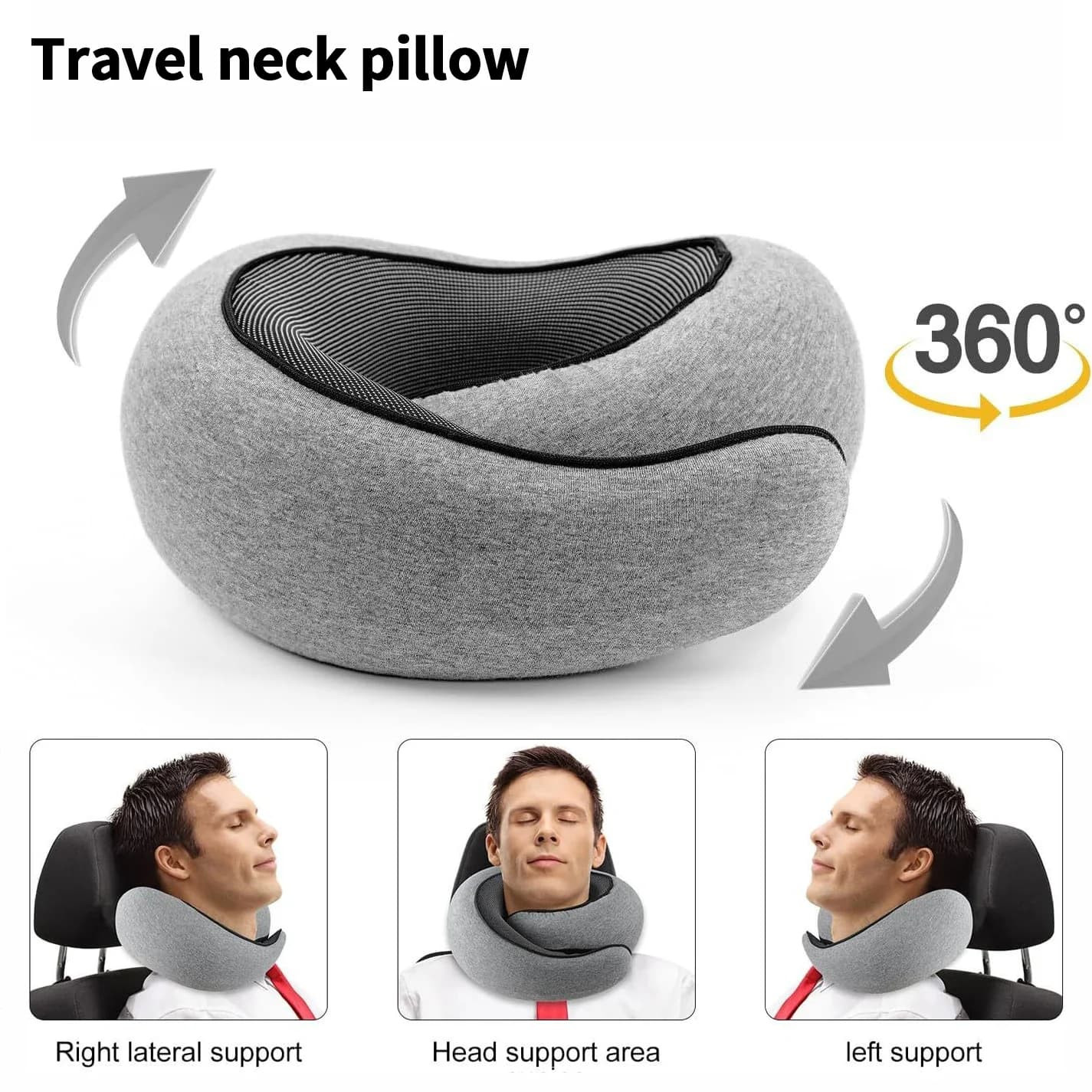 Portable Adjustable Travel Neck Pillow Memory Foam