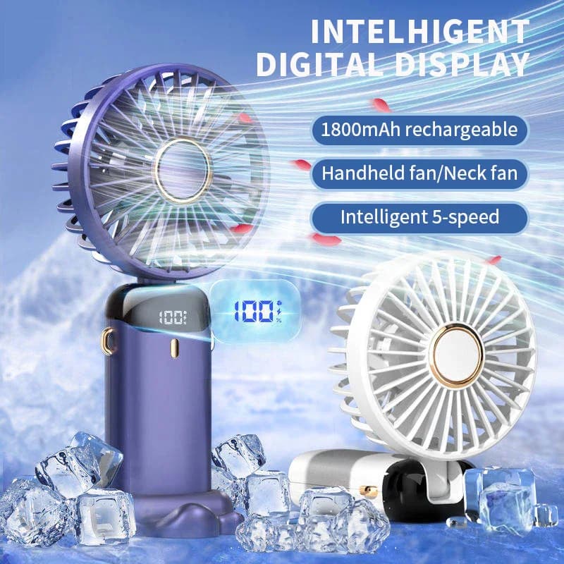 Portable Handheld Mini Fan Foldable Neck Hanging Fans 5
