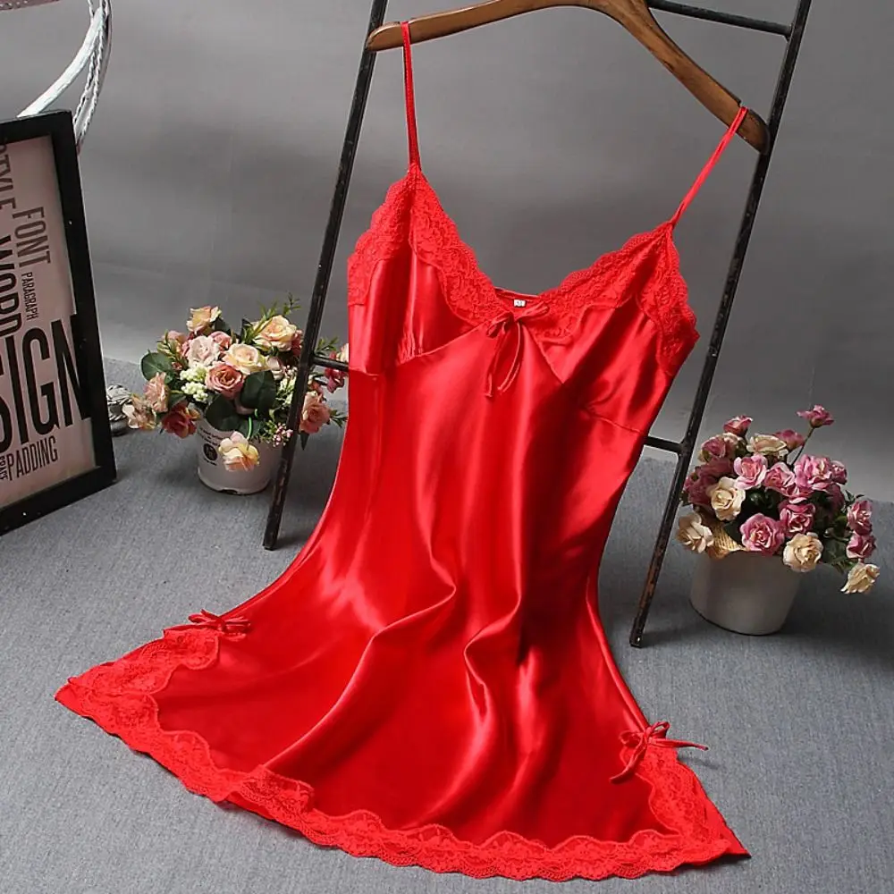 Sexy Lace Patchwork Camisola Lingerie Nighty Wedding Dress Lingerie