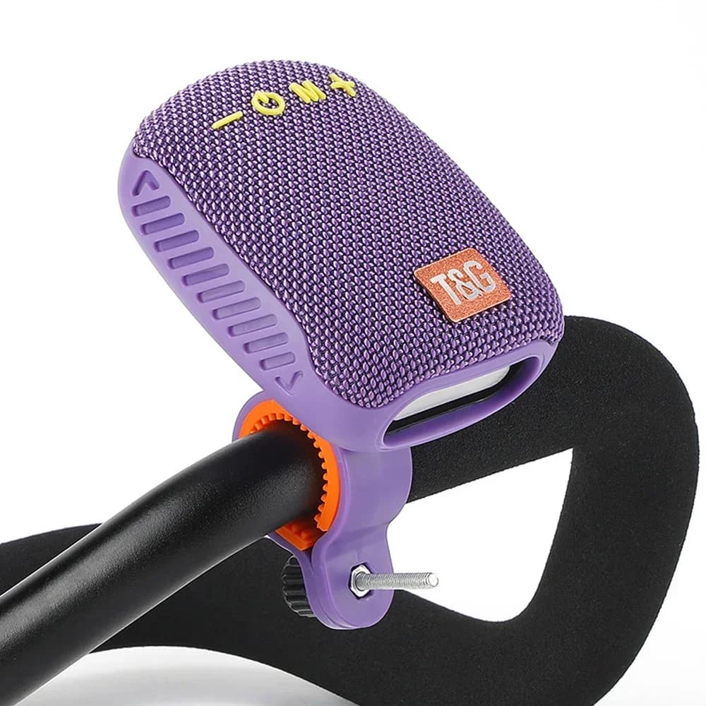 Rear view of TG392 speaker showing charging port and control layout