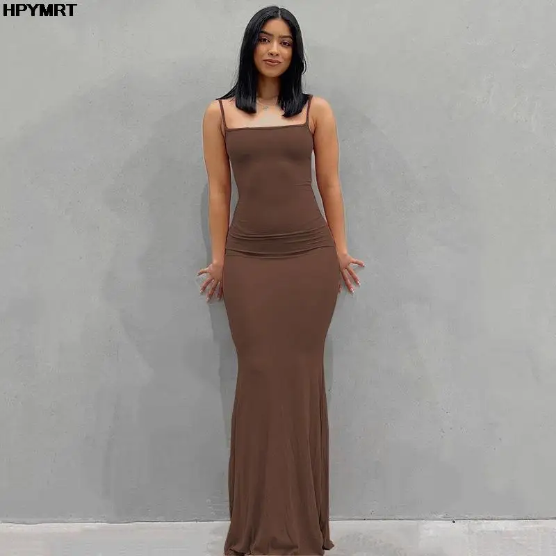 Satin slip dress - side profile