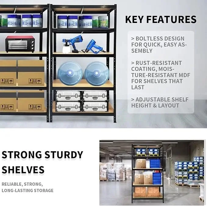 5-Tier Heavy Duty Shelf Racking Unit
