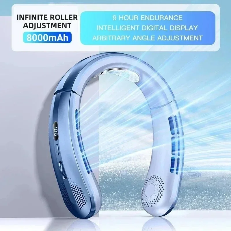 8000mAh Bladeless Neck Fan