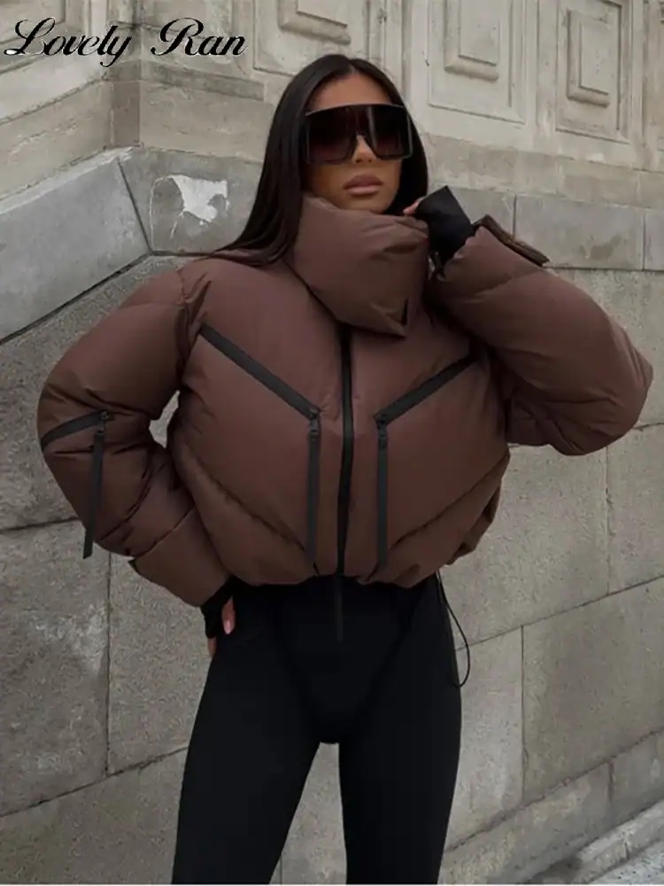 Women's Short Thickened Winter Jacket 2026 Street Style Long Sleeve Trend Wear