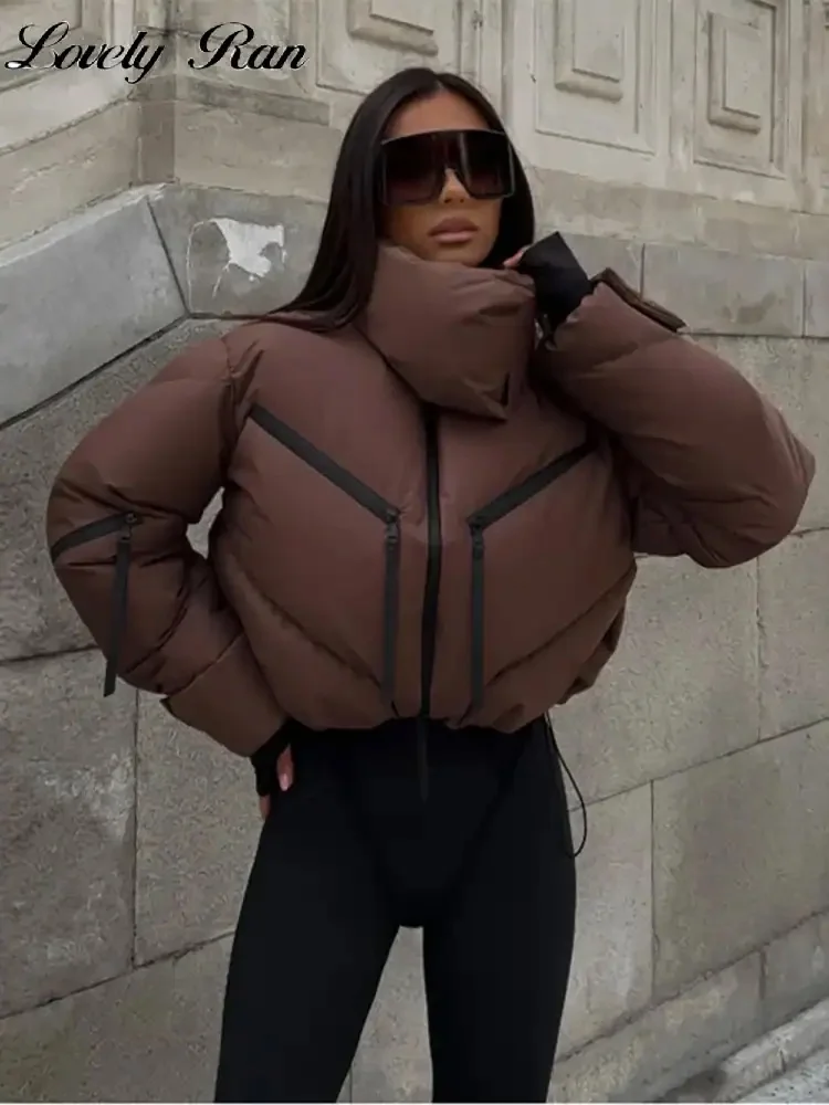 Women's Short Thickened Winter Jacket Street Style Long