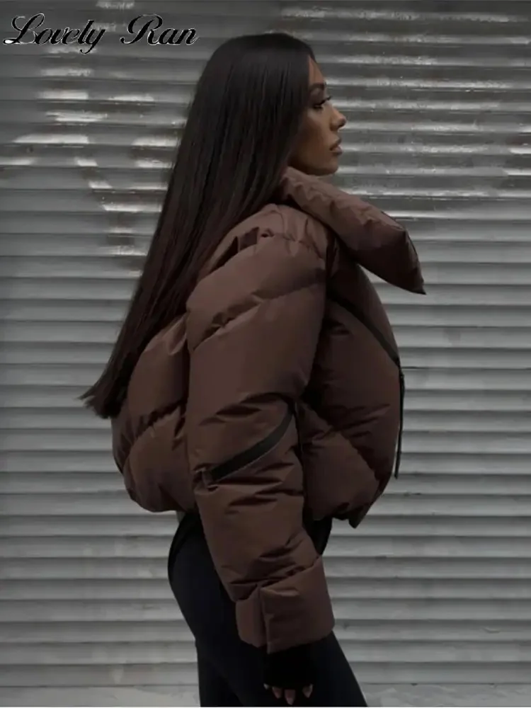 Women's Short Thickened Winter Jacket Street Style Long